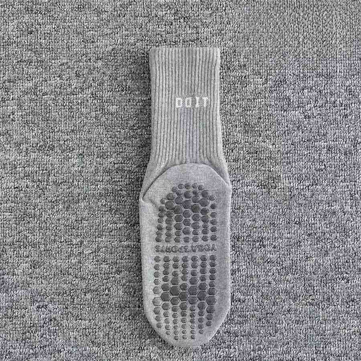 Chaussettes de yoga Olivenorma mi-hautes en maille élastique, couvrantes et antidérapantes, avec soutien de l'équilibre en silicone, pour femmes, idéales pour le sport et les activités variées. - Gris - 10 paires - image 10