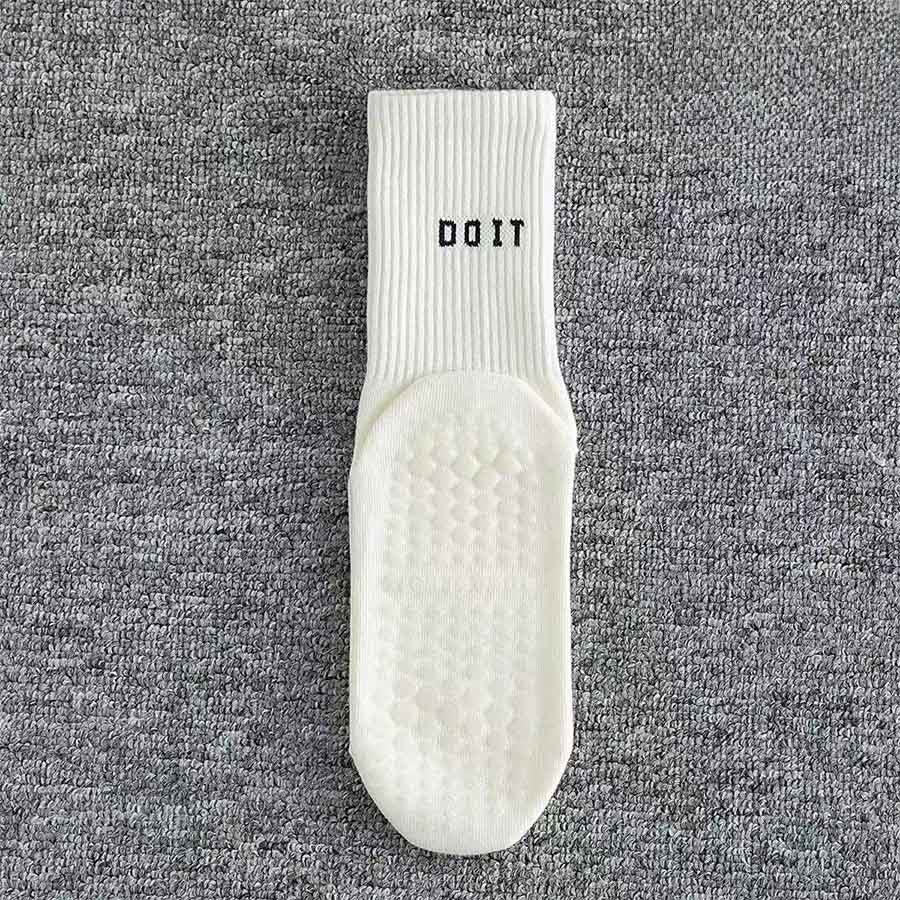 Chaussettes de yoga Olivenorma mi-hautes en maille élastique, couvrantes et antidérapantes, avec soutien de l'équilibre en silicone, pour femmes, idéales pour le sport et les activités variées. - Blanc - 10 paires - image 9