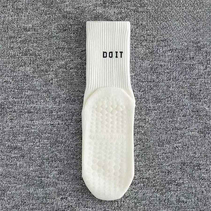 Chaussettes de yoga Olivenorma mi-hautes en maille élastique, couvrantes et antidérapantes, avec soutien de l'équilibre en silicone, pour femmes, idéales pour le sport et les activités variées. - Blanc - 10 paires - image 9