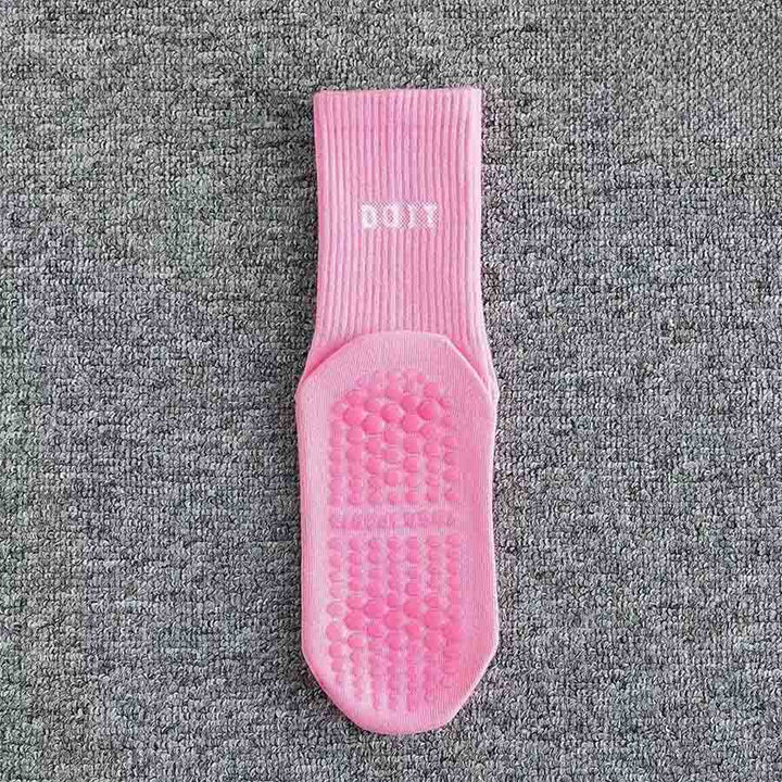 Chaussettes de yoga Olivenorma mi-hautes en maille élastique, couvrantes et antidérapantes, avec soutien de l'équilibre en silicone, pour femmes, idéales pour le sport et les activités variées. - Rose - 10 paires - image 14