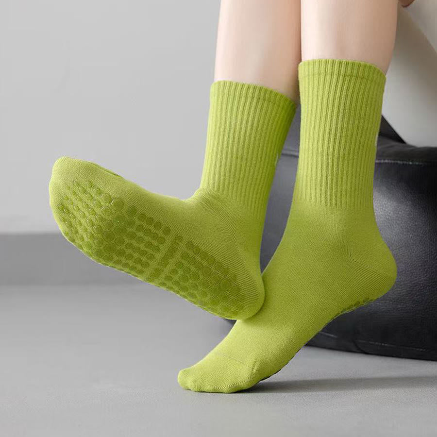 Chaussettes de yoga Olivenorma mi-hautes en maille élastique, couvrantes et antidérapantes, avec soutien de l'équilibre en silicone, pour femmes, idéales pour le sport et les activités variées. - image 18