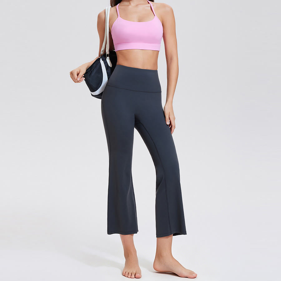 Pantalon de yoga et fitness Olivenorma taille haute à huit points, coupe slim, pour femme - image 0