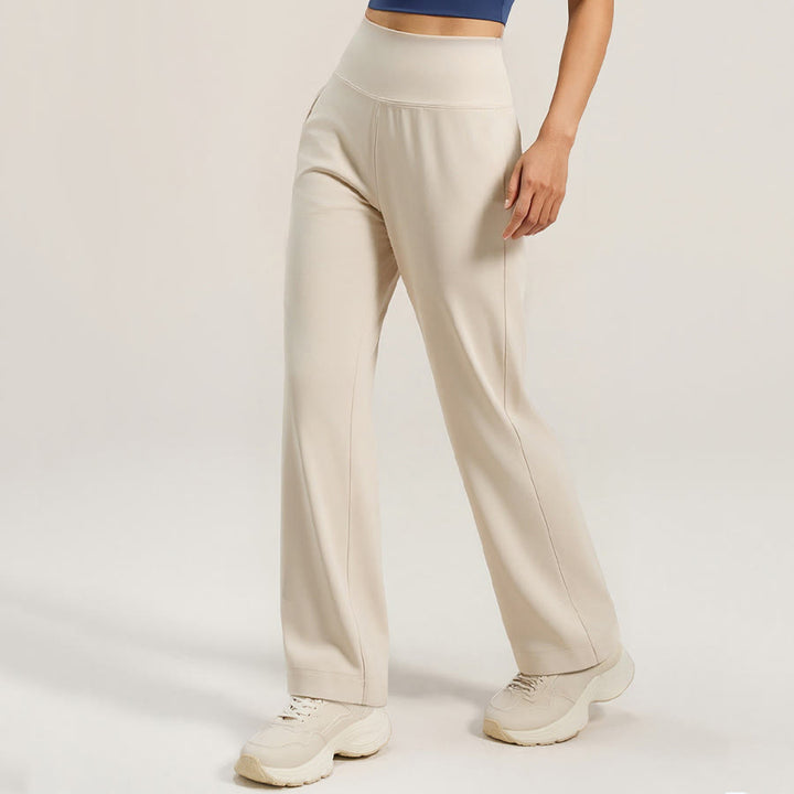 Pantalon de yoga Olivenorma pour femme, taille haute croisée, jambes larges et drapé ample - image 7