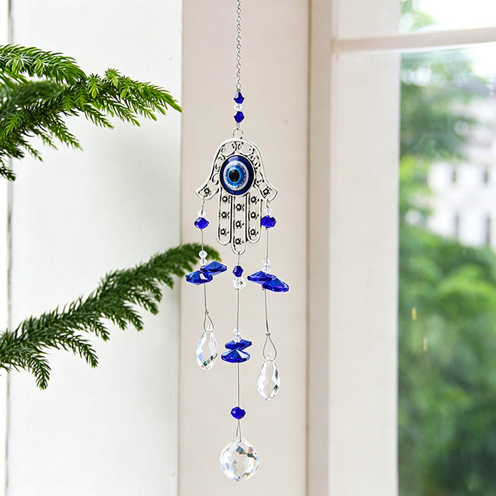 Ornement suspendu attrape-soleil en cristal œil maléfique Olivenorma Multi Style - Main de Hamsa - image 12