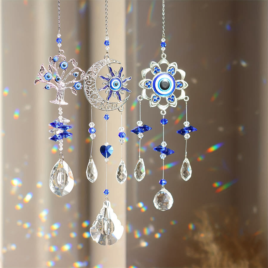Ornement suspendu attrape-soleil en cristal œil maléfique Olivenorma Multi Style - image 2