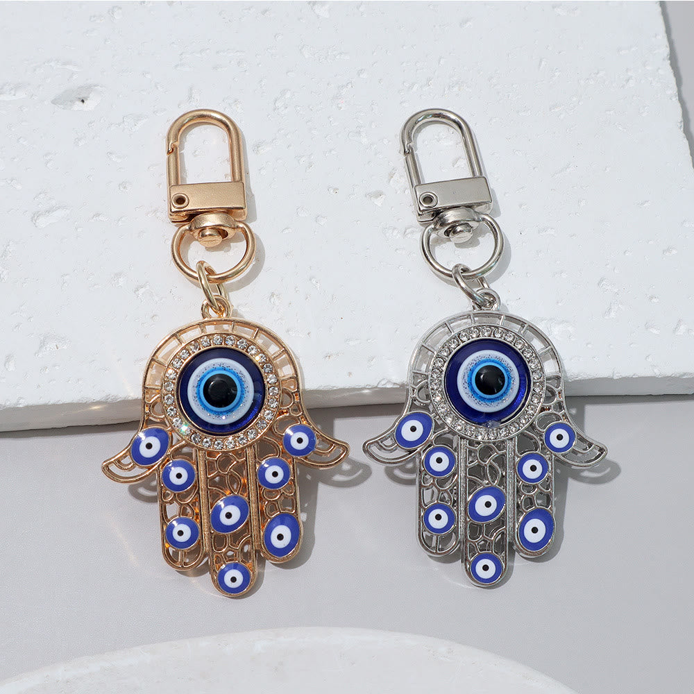 Ornement pendentif clé Hamsa œil maléfique incrusté de strass Olivenorma - image 4