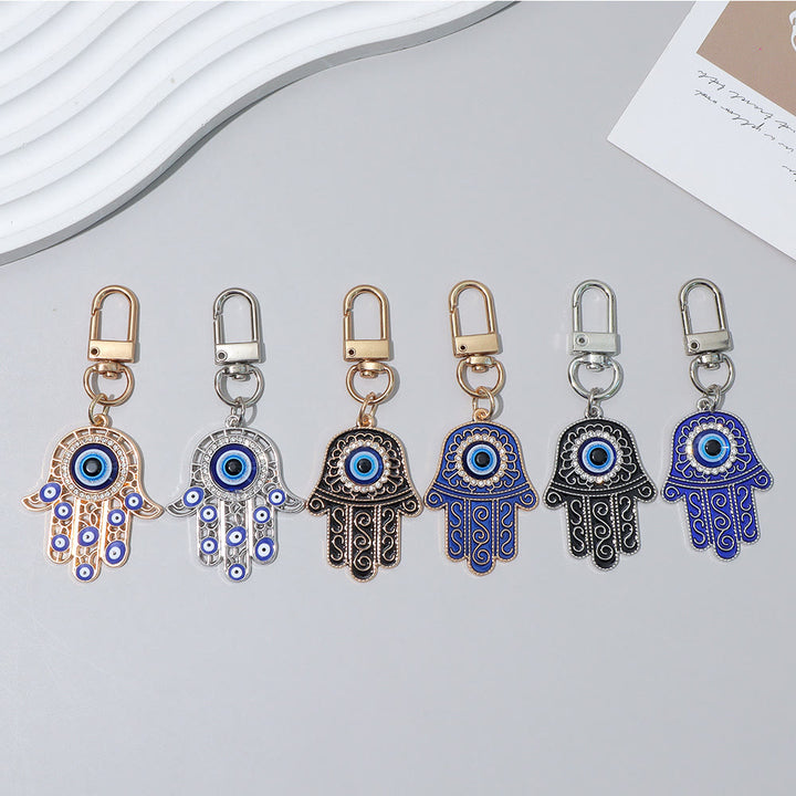 Ornement pendentif clé Hamsa œil maléfique incrusté de strass Olivenorma - image 2