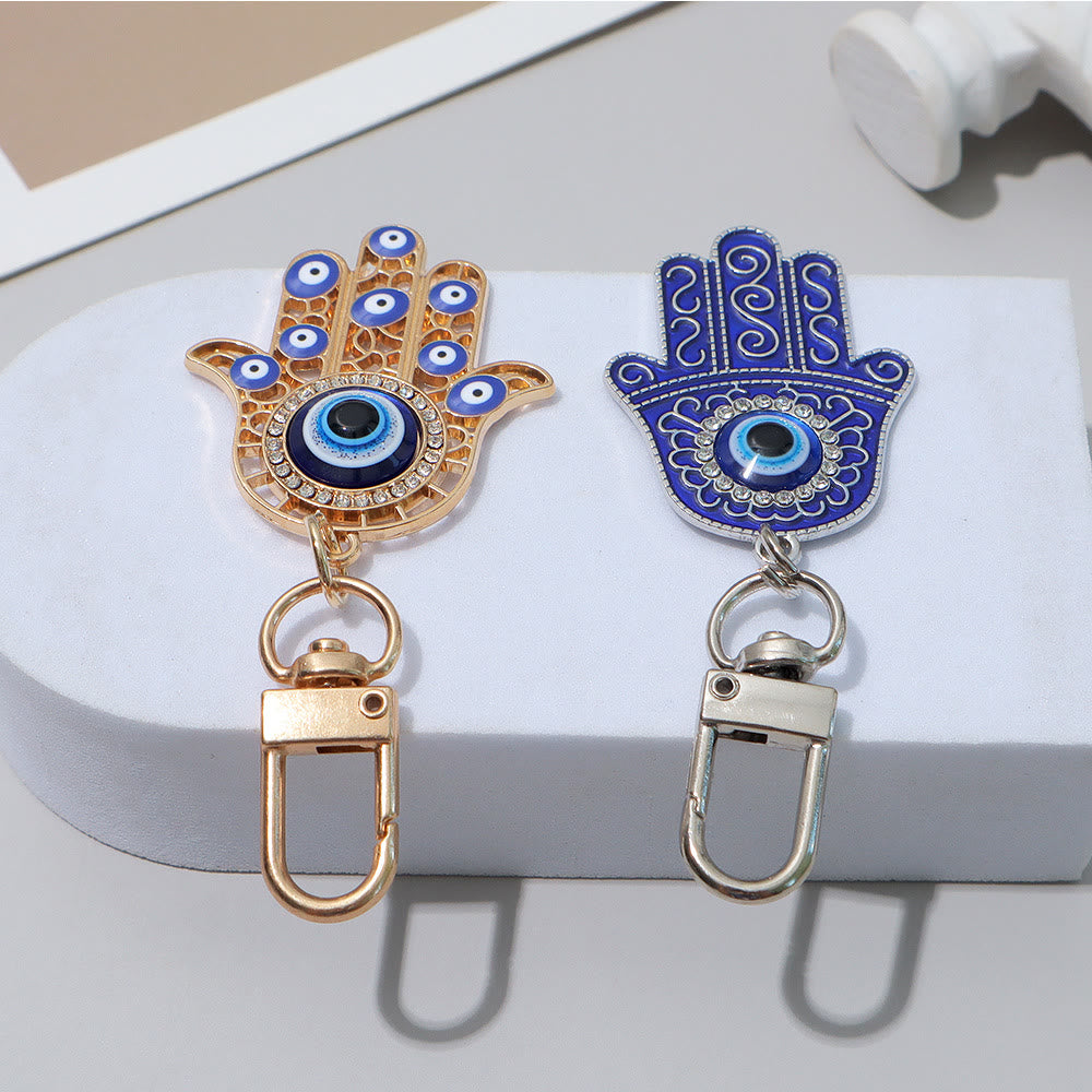Ornement pendentif clé Hamsa œil maléfique incrusté de strass Olivenorma - image 5