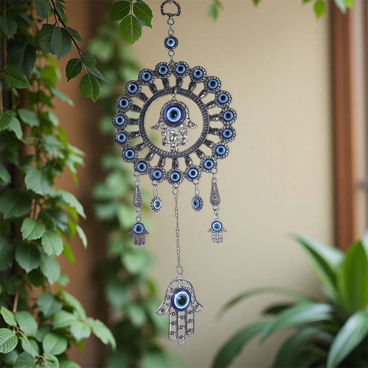 Ornement décoratif Olivenorma Bohème Multi Œil Maléfique Main Hamsa Bénédiction Décoration d'intérieur - image 1