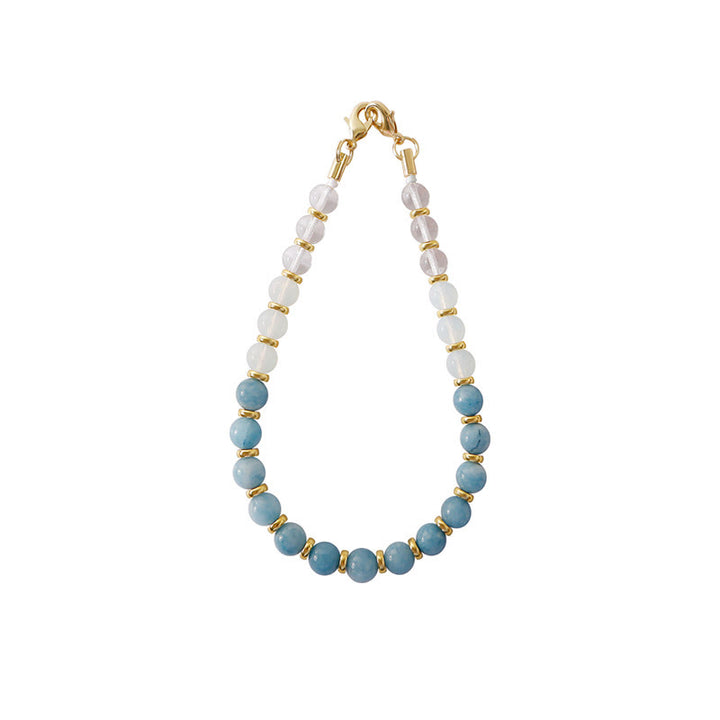 Bracelet de téléphone Olivenorma fait main, orné de perles dégradées, avec chaîne anti-perte. - Calcédoine bleue - image 10