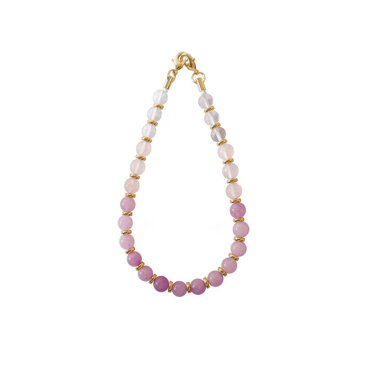 Bracelet de téléphone Olivenorma fait main, orné de perles dégradées, avec chaîne anti-perte. - Quartz rose - image 2