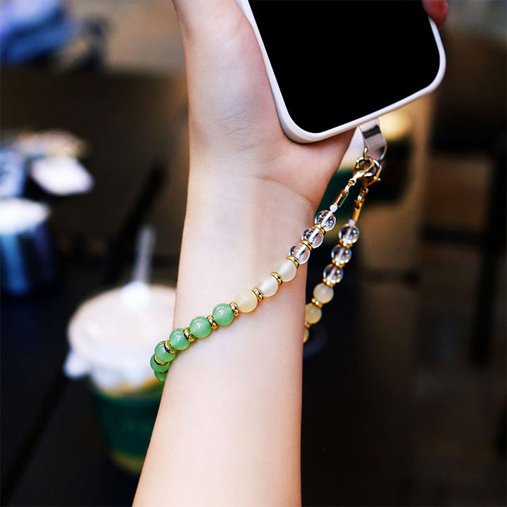 Bracelet de téléphone Olivenorma fait main, orné de perles dégradées, avec chaîne anti-perte. - image 8