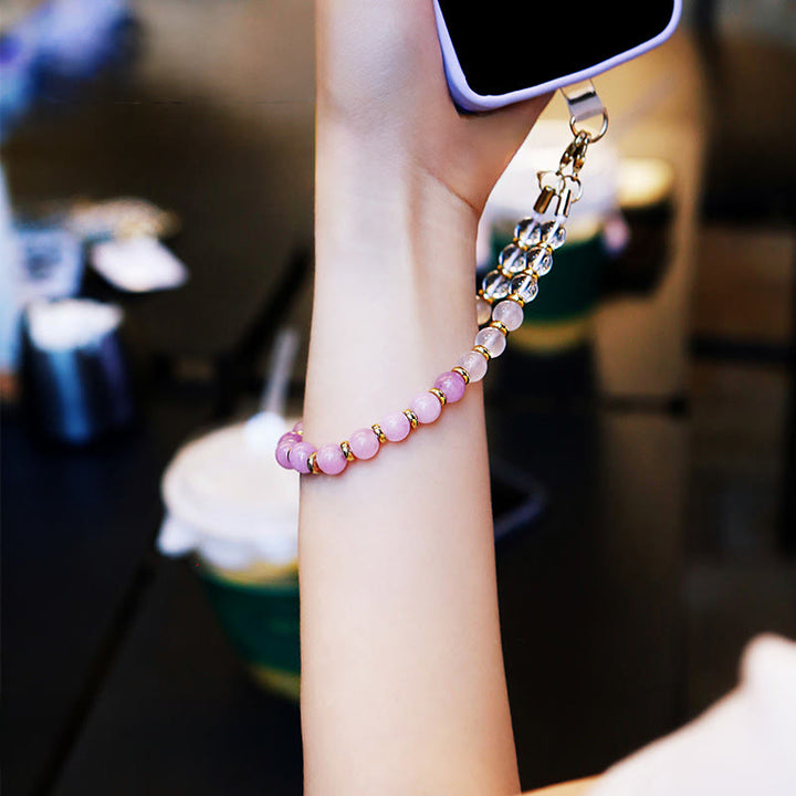 Bracelet de téléphone Olivenorma fait main, orné de perles dégradées, avec chaîne anti-perte. - image 3