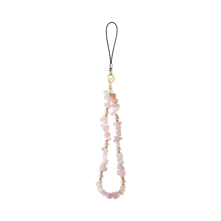 Bracelet de téléphone anti-perte Olivenorma en perles de pierre naturelle, fait main - Quartz rose - image 5