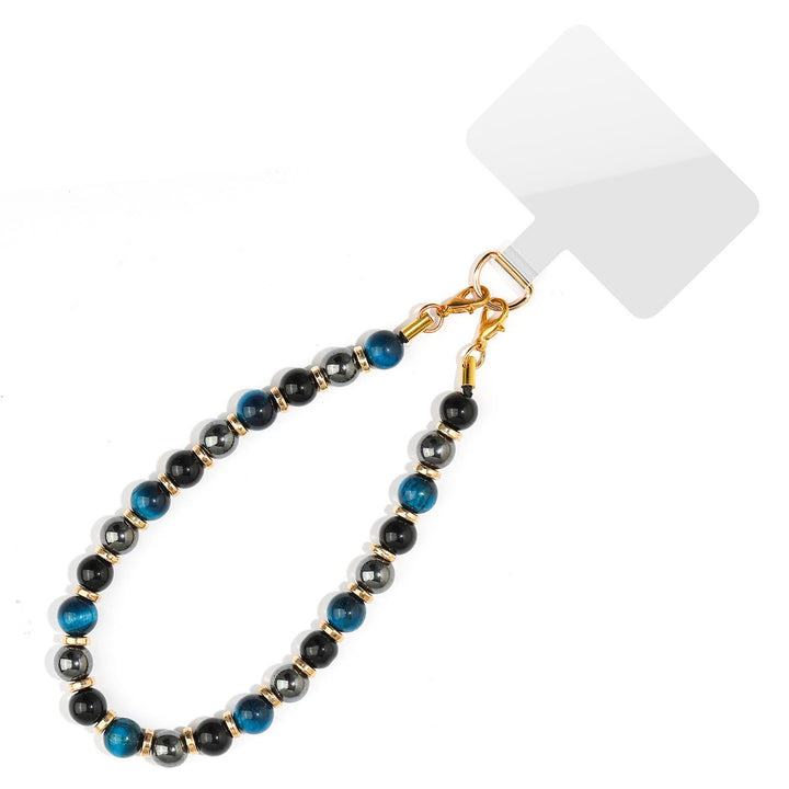 Chaîne de téléphone portable Olivenorma Chic, assemblée à la main et ornée de perles, pour une protection optimale. - Œil de tigre bleu - image 17