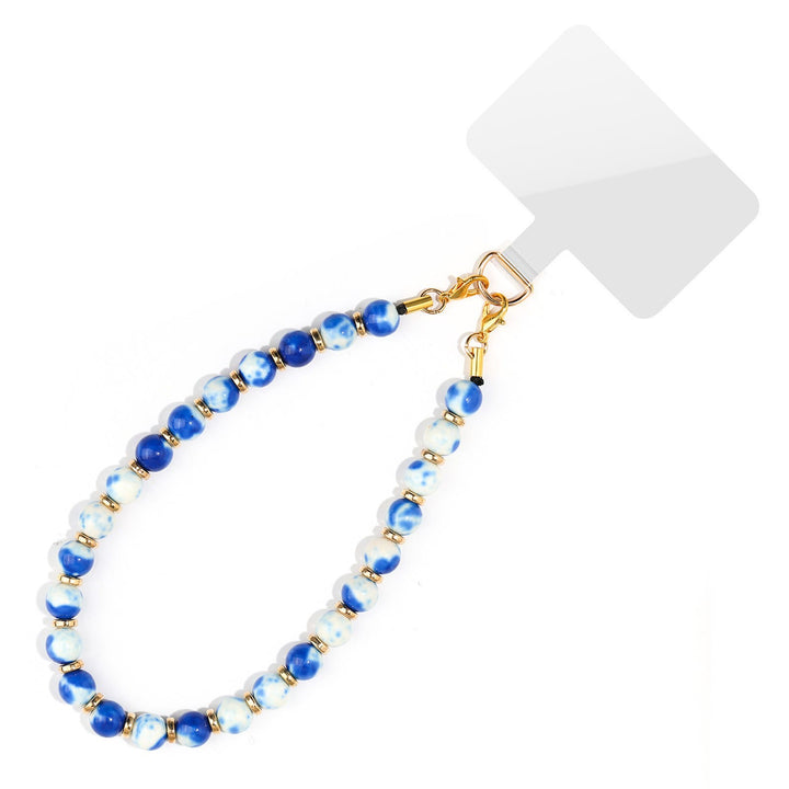 Chaîne de téléphone portable Olivenorma Chic, assemblée à la main et ornée de perles, pour une protection optimale. - Agate bleue et blanche - image 28