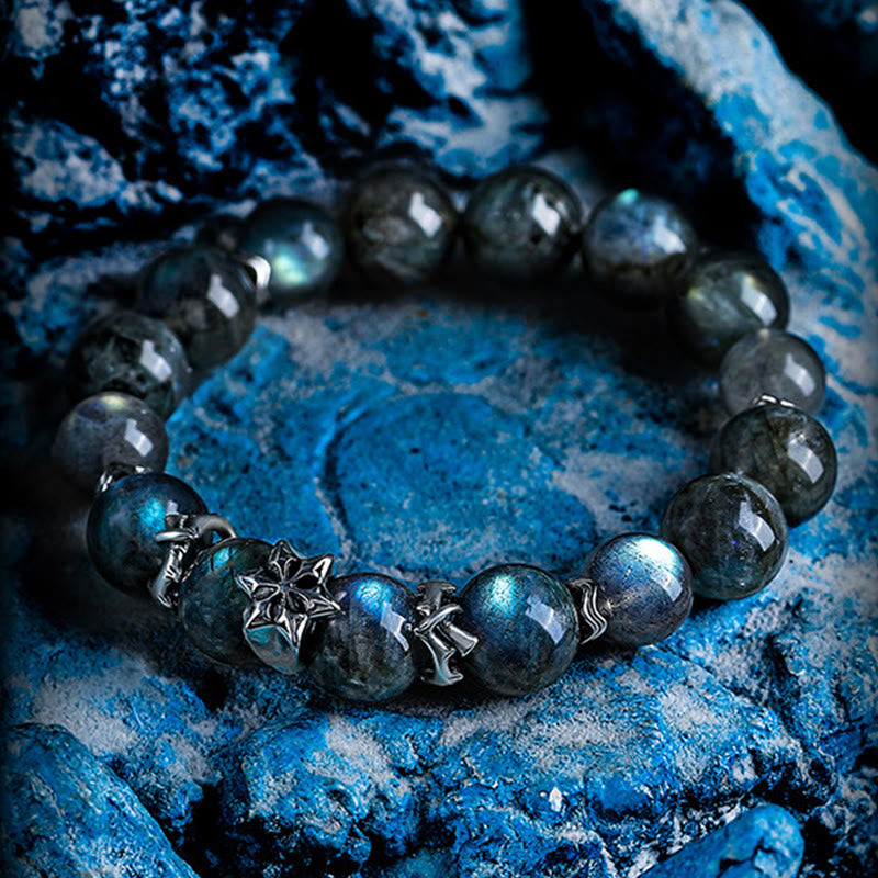 Bracelet de perles Olivenorma en pierre de lune grise pour l'ancrage spirituel - image 1