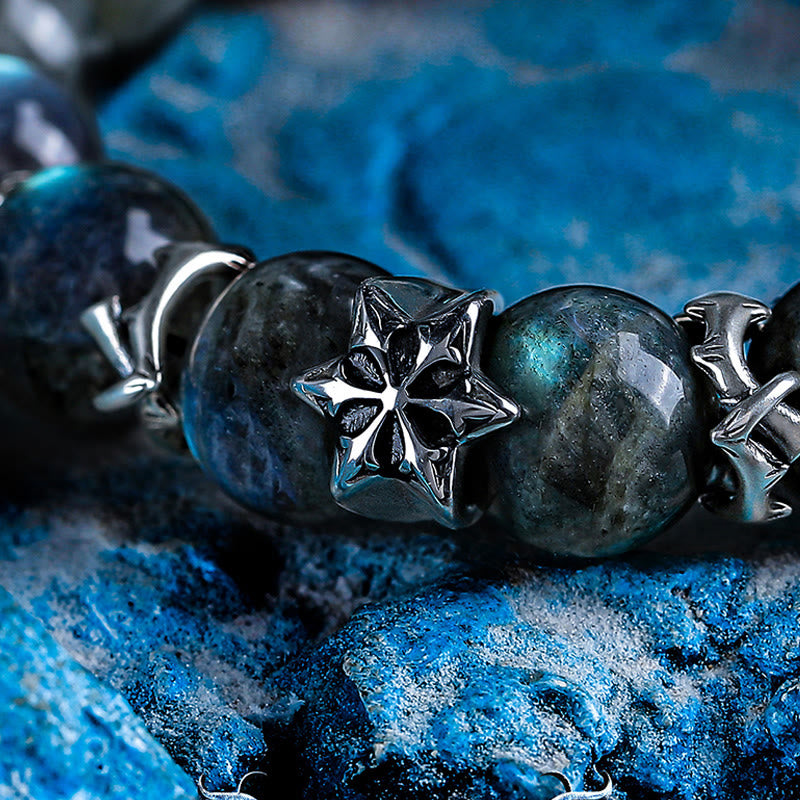 Bracelet de perles Olivenorma en pierre de lune grise pour l'ancrage spirituel - image 2