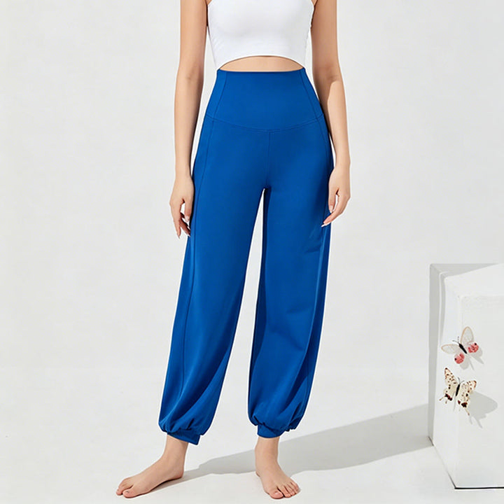 Pantalon de yoga ample Olivenorma taille haute longueur cheville style harem pour femme - Bleu vif - XL - image 13
