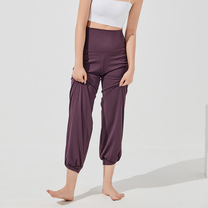 Pantalon de yoga ample Olivenorma taille haute longueur cheville style harem pour femme - image 5
