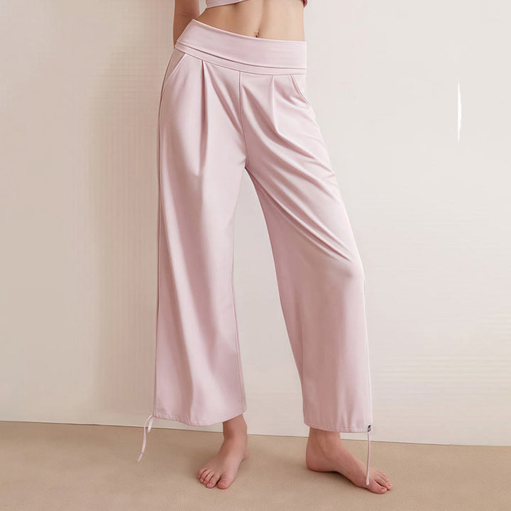 Pantalon de yoga harem Olivenorma taille haute plissé à cordon de serrage à la cheville pour femme - image 8
