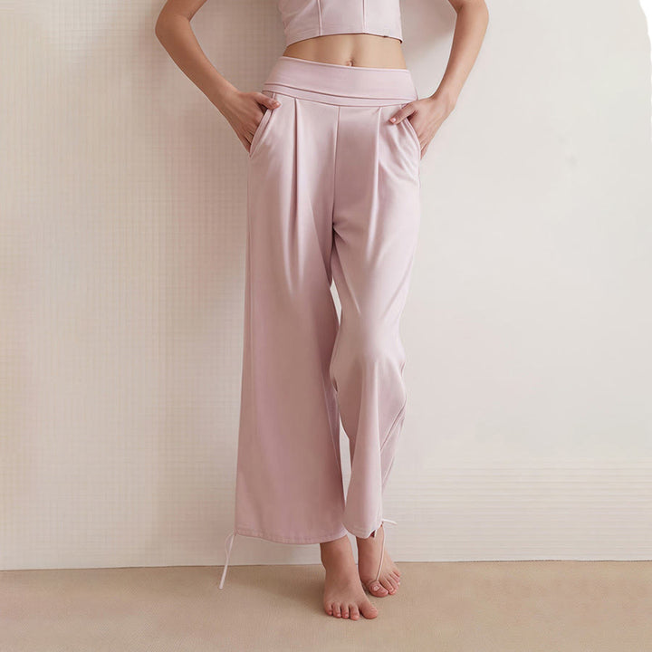Pantalon de yoga harem Olivenorma taille haute plissé à cordon de serrage à la cheville pour femme - image 9