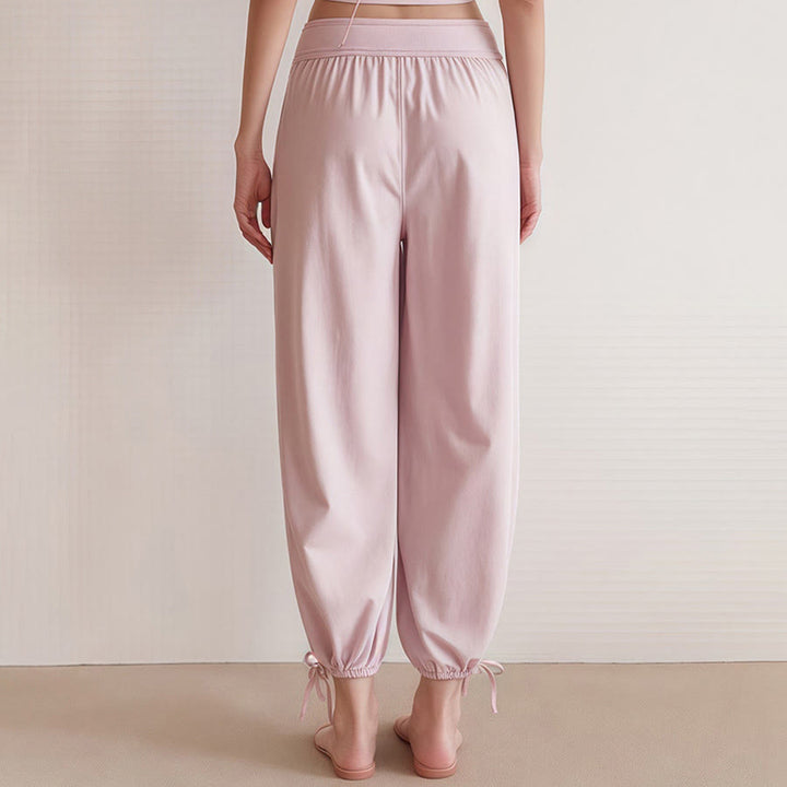 Pantalon de yoga harem Olivenorma taille haute plissé à cordon de serrage à la cheville pour femme - image 10