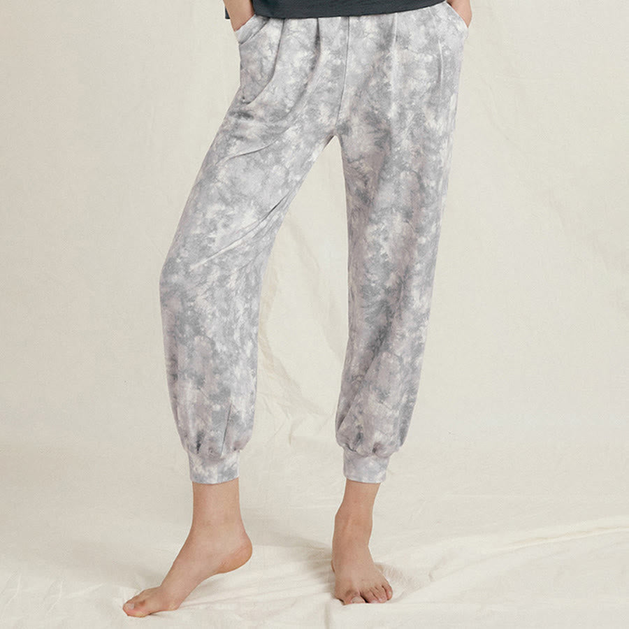 Pantalon de yoga décontracté Olivenorma taille haute plissé à revers pour femme - image 13