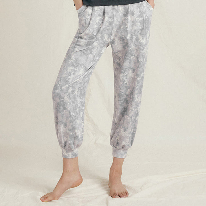 Pantalon de yoga décontracté Olivenorma taille haute plissé à revers pour femme - image 13