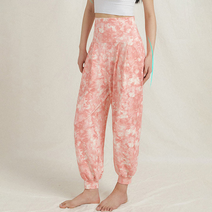 Pantalon de yoga décontracté Olivenorma taille haute plissé à revers pour femme - image 7