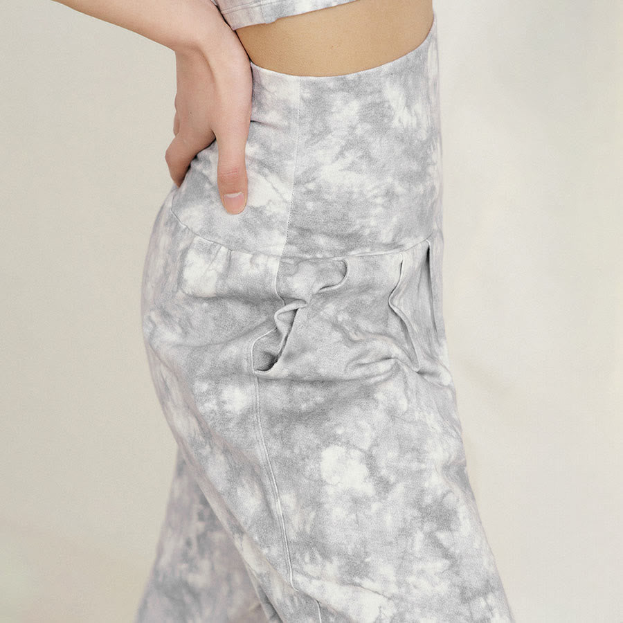 Pantalon de yoga décontracté Olivenorma taille haute plissé à revers pour femme - image 11