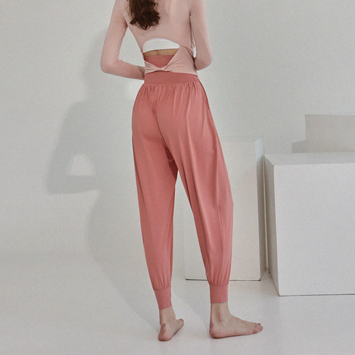 Pantalon de jogging ample plissé à taille ultra haute Olivenorma pour femme, style harem, idéal pour le yoga. - image 35