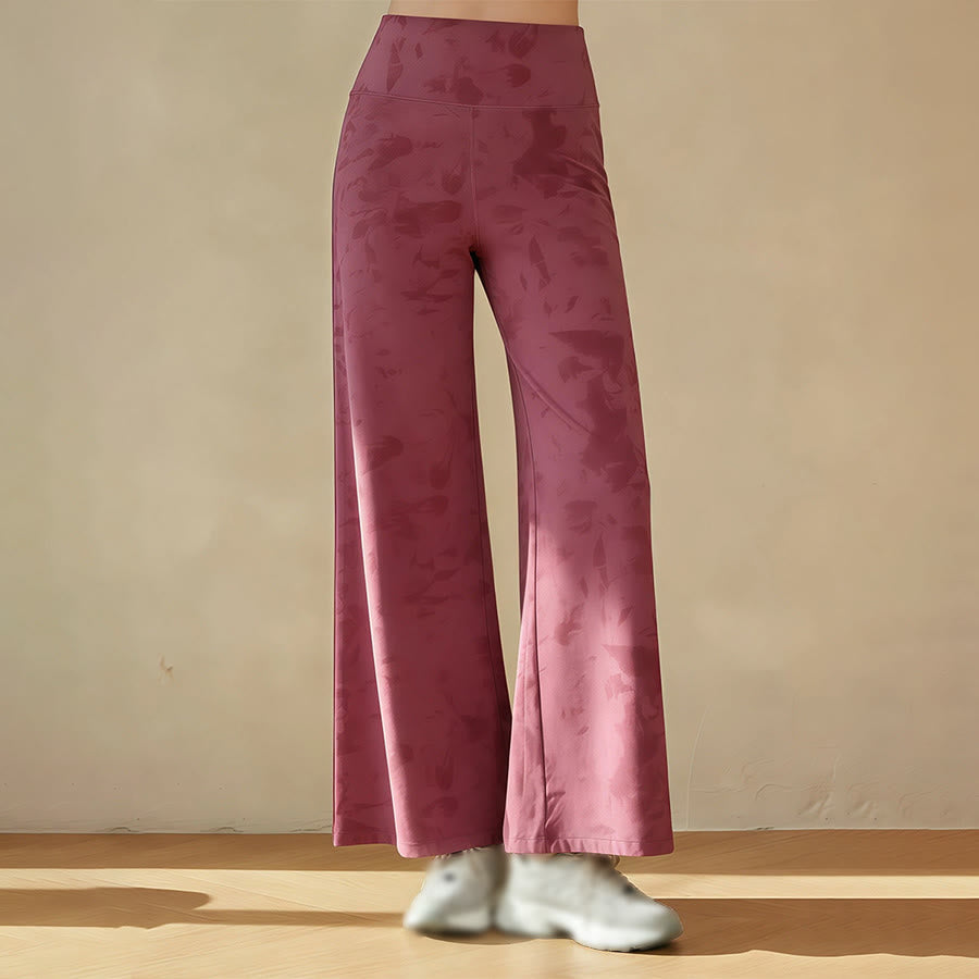 Pantalon de yoga fluide et décontracté à taille haute Olivenorma pour femme - Traces rose framboise - XL - image 5
