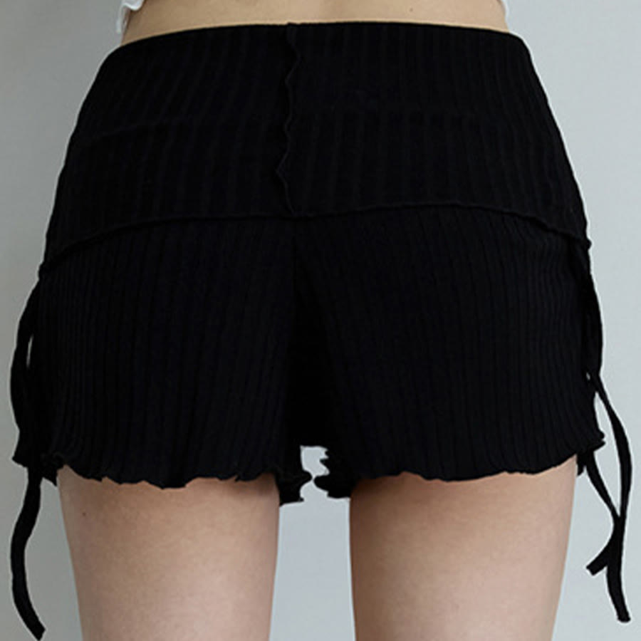 Short de yoga décontracté Olivenorma pour femme, taille repliable et froncée sur le côté, cordon de serrage - image 19