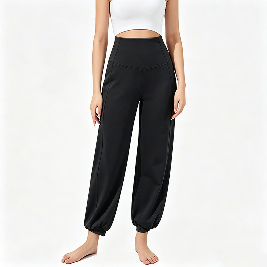 Pantalon de yoga ample Olivenorma taille haute longueur cheville style harem pour femme - Noir - XL - image 7