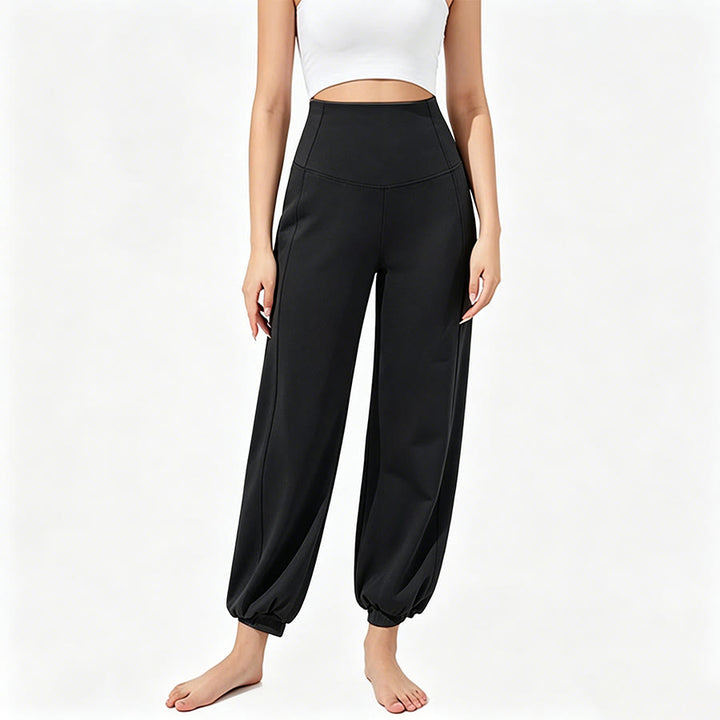 Pantalon de yoga ample Olivenorma taille haute longueur cheville style harem pour femme - Noir - XL - image 7