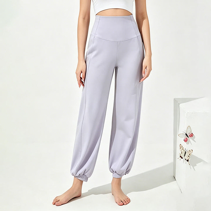 Pantalon de yoga ample Olivenorma taille haute longueur cheville style harem pour femme - Violet clair - XL - image 9