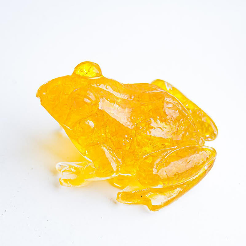 Figurine de grenouille Olivenorma Renewal Leap Gem, décoration en pierre précieuse - Citrine - Avec carte - image 33
