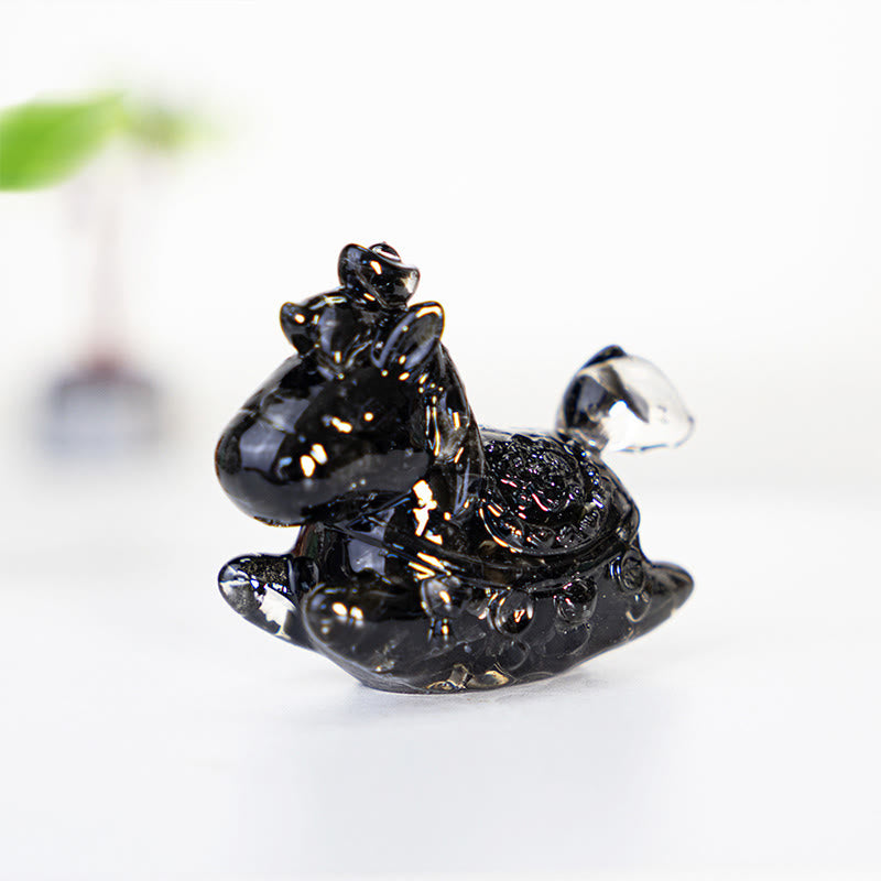 Décoration en pierre précieuse Licorne Esprit Rêve et Merveille Olivenorma - Obsidienne - Style non rotatif - Avec carte - image 21