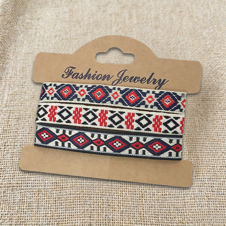 Bracelet tressé ethnique bohème multicolore Olivenorma Premium Thread fait main - Ethnie rouge - image 10