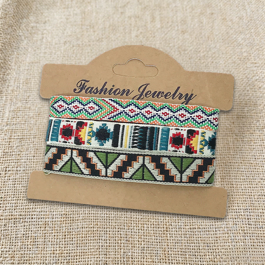 Bracelet tressé ethnique bohème multicolore Olivenorma Premium Thread fait main - Terreux Tribal - image 19