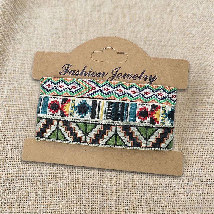 Bracelet tressé ethnique bohème multicolore Olivenorma Premium Thread fait main - Terreux Tribal - image 19