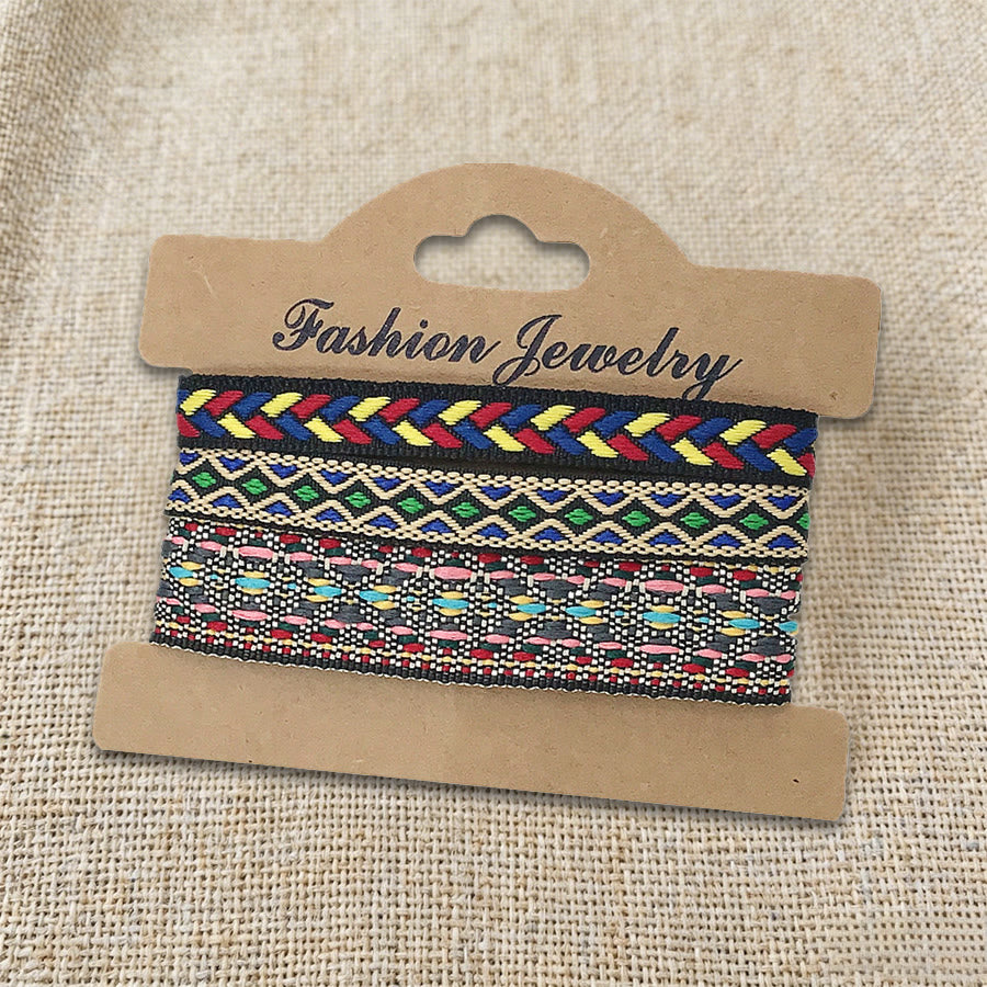 Bracelet tressé ethnique bohème multicolore Olivenorma Premium Thread fait main - Bohème vert - image 15