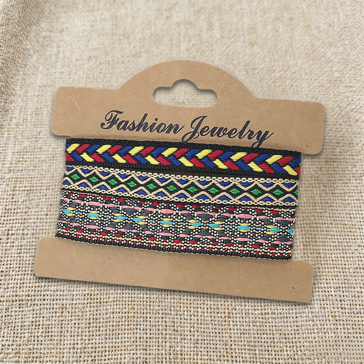 Bracelet tressé ethnique bohème multicolore Olivenorma Premium Thread fait main - Bohème vert - image 15