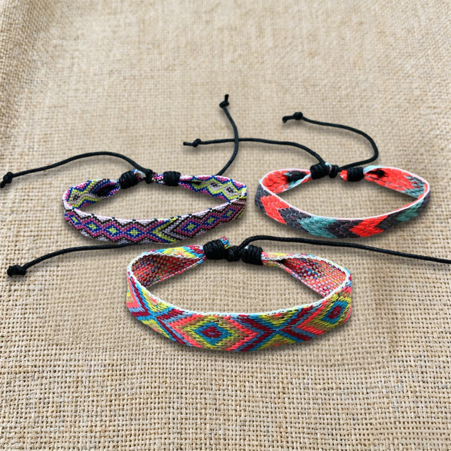 Bracelet tressé ethnique bohème multicolore Olivenorma Premium Thread fait main - image 5