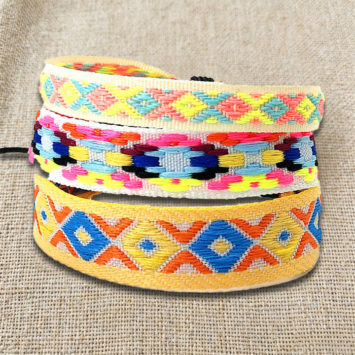 Bracelet tressé ethnique bohème multicolore Olivenorma Premium Thread fait main - image 33