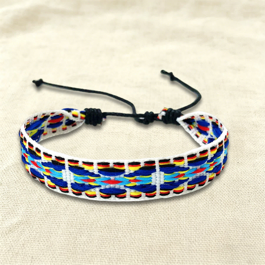 Bracelet tressé Olivenorma, style bohème décontracté, ajustable, à porter au quotidien - Aztèque multicolore - image 8