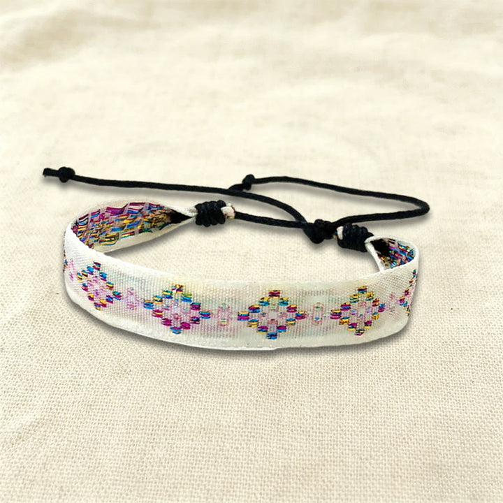 Bracelet tressé Olivenorma, style bohème décontracté, ajustable, à porter au quotidien - Diamant rose blanc - image 24