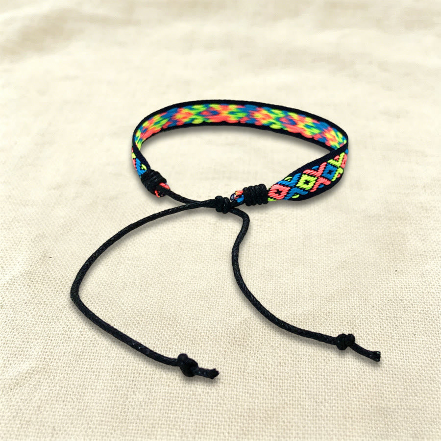 Bracelet tressé Olivenorma, style bohème décontracté, ajustable, à porter au quotidien - Diamant multicolore - image 34