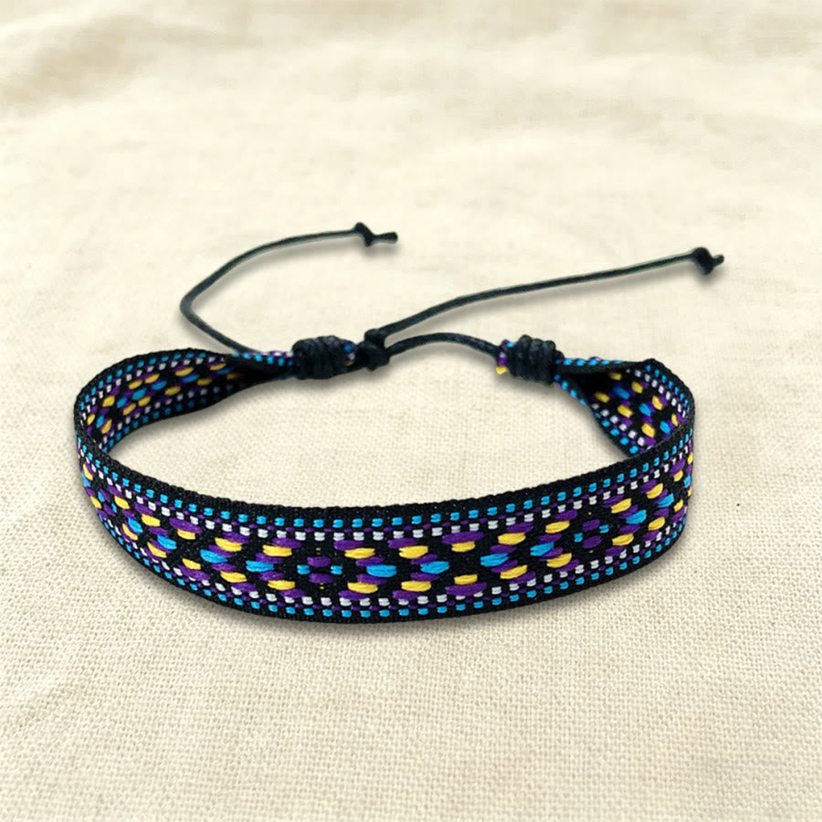 Bracelet tressé Olivenorma, style bohème décontracté, ajustable, à porter au quotidien - Multicolore foncé - image 18